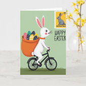 Carte de saison de livraison de lapin (Fleur jaune)