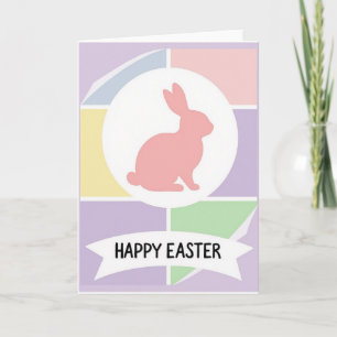 Carte de saison printanière de lapin mignon
