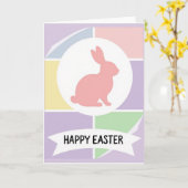 Carte de saison printanière de lapin mignon (Fleur jaune)