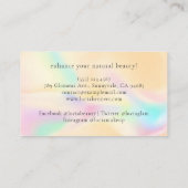 Carte de salon de beauté personnalisable avec cils (Dos)