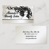 Carte de salon de beauté pour femme de la femme de (Devant / Derrière)