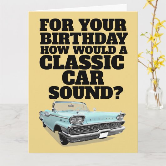 CARTE DE SALUT D'ANNIVERSAIRE CLASSIQUE (Fleur jaune)