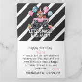 CARTE DE SALUT D'ANNIVERSAIRE POUR LES FILLES PINK (Intérieur)