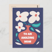 CARTE DE SALUT DE LA FÊTE DE LA MÈRE customisée (Devant / Derrière)