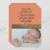 CARTE DE SALUT DE Noël Monogramme (Devant / Derrière)