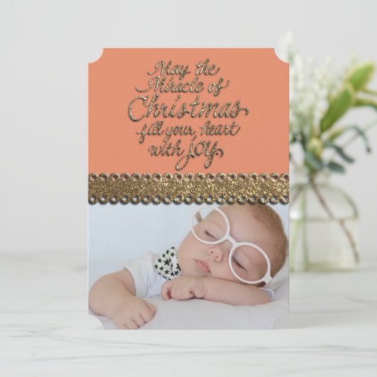 CARTE DE SALUT DE Noël Monogramme (Debout devant)