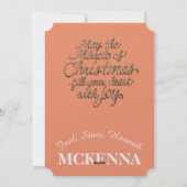 CARTE DE SALUT DE Noël Monogramme (Dos)