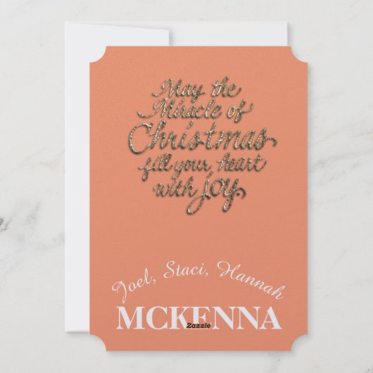 CARTE DE SALUT DE Noël Monogramme (Dos)