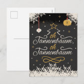 CARTE DE SALUT DE VACANCES ALLEMANDE DE NOËL (Devant / Derrière)