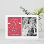 CARTE DE SALUT DE VACANCES EN PHOTO DOUCE | ROUGE (Debout devant)