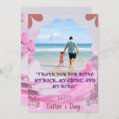 CARTE DE SALUT FÊTE DES PÈRES (Devant / Derrière)