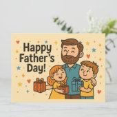 CARTE DE SALUT FÊTE DES PÈRES (Debout devant)