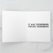 CARTE DE SALUT Merci DONALD TRUMP KISS (Intérieur)