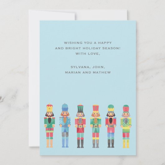 CARTE DE SALUT NUTCRACKER DE NOËL (Dos)