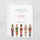 CARTE DE SALUT NUTCRACKER DE NOËL ROUGE (Dos)