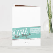 CARTE DE SALUT PERSONNALISÉE :: flocon de neige ma (Dos)