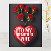 CARTE DE SALUT ROMANTIQUE ROSE (Fleur jaune)