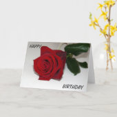 CARTE DE SALUT ROSE ROUGE (Fleur jaune)