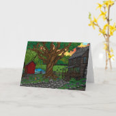 Carte de salutation Ferme #2 (Fleur jaune)