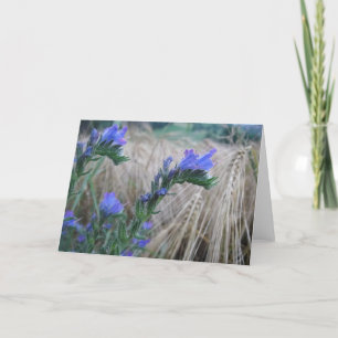 Carte de salutation fleurs de grain