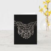 Carte de salutation/note de ~ de collier de bijoux (Fleur jaune)