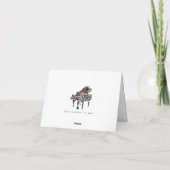 Carte de salutation/note de ~ de piano à queue de (Dos)