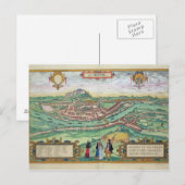 Carte de Salzbourg, de 'Civitates Orbis Terrarum'  (Devant / Derrière)