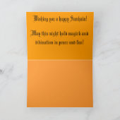 Carte de Samhain basée sur la carte vintage (Intérieur)