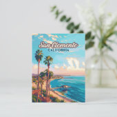 Carte de San Clemente Californie Plage Comté d'Ora (Debout devant)