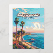 Carte de San Clemente Californie Plage Comté d'Ora (Devant / Derrière)