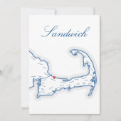 Carte de Sandwich Cape Cod pour table de mariage (Devant)
