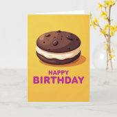 Carte de sandwich d'anniversaire doux (Fleur jaune)