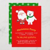 Carte de Santa Claus and Polar Bear (Devant / Derrière)