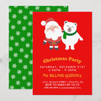 Carte de Santa Claus and Polar Bear