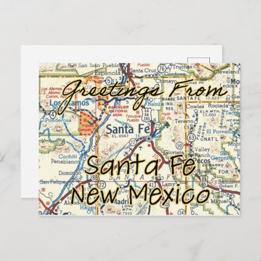 Carte de Santa Fe (Devant / Derrière)