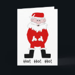 Carte de Santa Humorous Christmas<br><div class="desc">Carte de Noël humoristique père Noël. Ce dessin drôle de Père Noël apportera un sourire au destinataire. Personnalisable avec n'importe quel texte de votre choix. Design © www.justbyjulie.com</div>