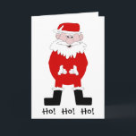 Carte de Santa Humorous Christmas<br><div class="desc">Carte de Noël humoristique père Noël. Ce dessin drôle de Père Noël apportera un sourire au destinataire. Personnalisable avec n'importe quel texte de votre choix. Design © www.justbyjulie.com</div>