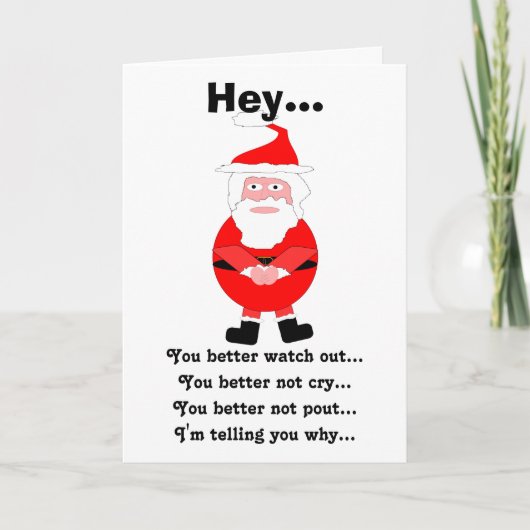 Carte de Santa Humorous Christmas (Devant)