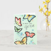 Carte de santé Vintage pour papillon (Fleur jaune)