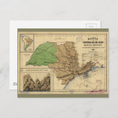 Carte de São Paulo, Brésil (1886) (Devant / Derrière)