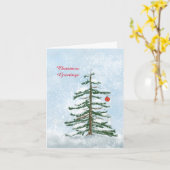 Carte de sapin de Noël (Fleur jaune)