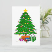 Carte de sapin de Noël (Debout devant)