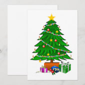 Carte de sapin de Noël (Devant / Derrière)