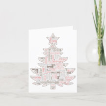 Carte de sapin de Noël chic et branché