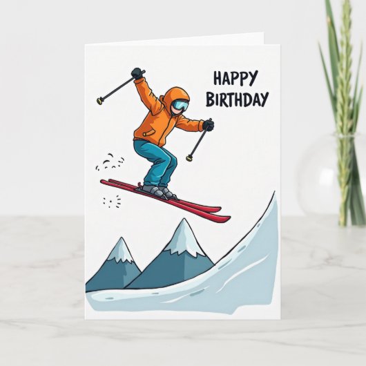 Carte de Saut à Ski Aventure (Devant)