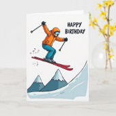 Carte de Saut à Ski Aventure (Fleur jaune)