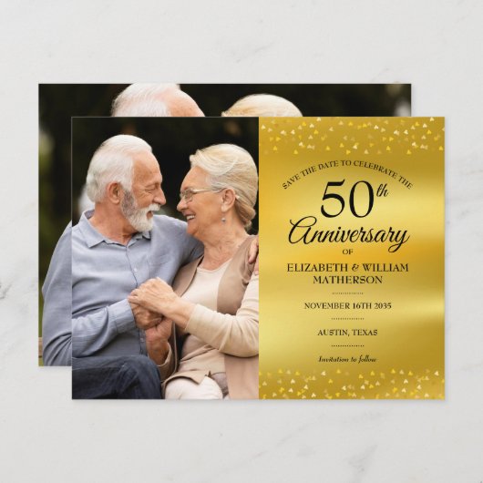Carte de sauvegarde '50e anniversaire' en feuille (Devant / Derrière)
