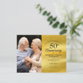 Carte de sauvegarde '50e anniversaire' en feuille (Debout devant)