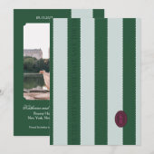 Carte de sauvegarde à bordure verte festonnée (Devant / Derrière)