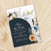 Carte de sauvegarde à date avec citrouilles blanch